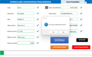 Nowoczesny formularz do wprowadzania danych – zarządzanie wpisami