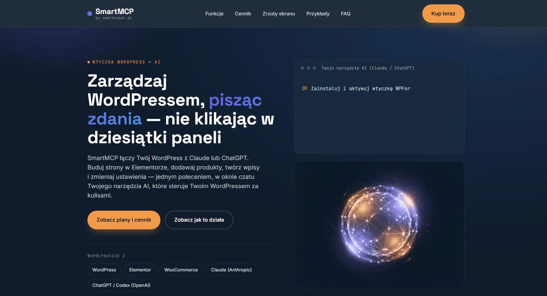 Strona SmartMCP zbudowana przy pomocy wtyczki SmartMCP Standard + PRO